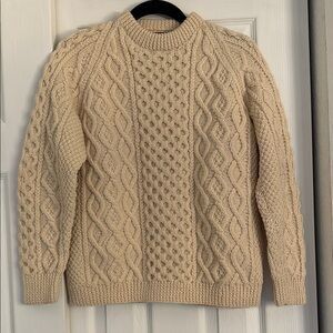 Irish Cottage Wool Fishermen’s Sweater Small